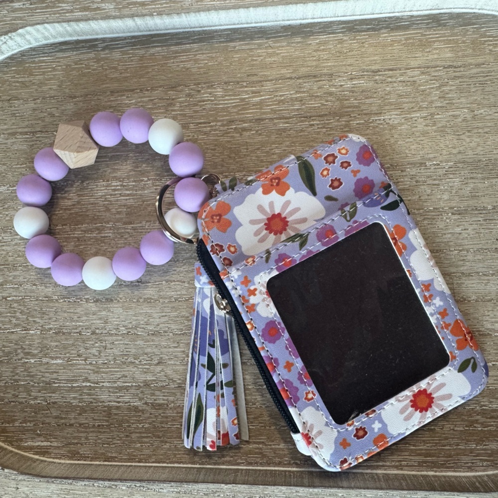 NWT Boho Wristlet Combo Lavender Floral OS - Picture 5 of 5